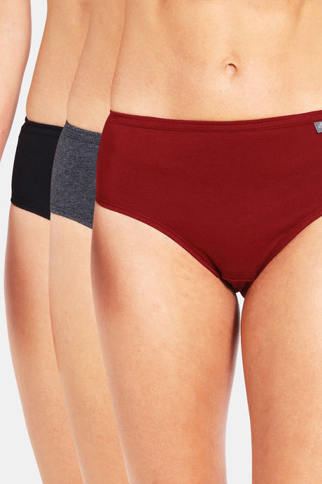 Buy Jockey Medium Rise Full Coverage Hipster Panty Pack of 3